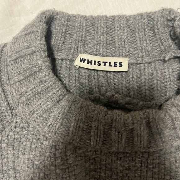 Whistles Gray Lambswool Mockneck Sweater Size Small - Picture 2 of 7